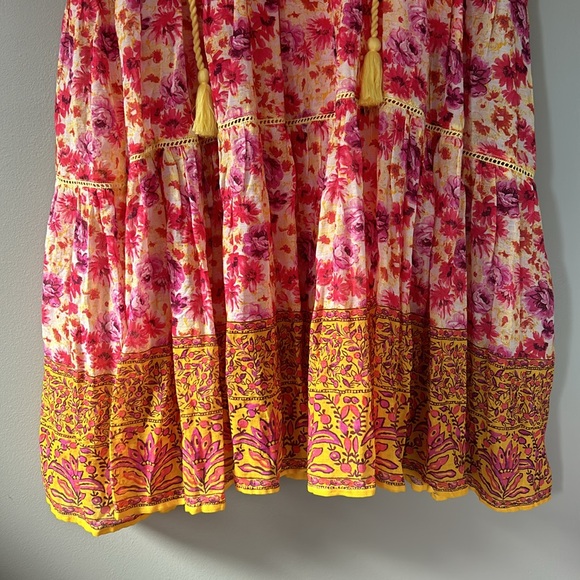 NWT Sundance Ingrid Effortless Dress size PXL Yellow Pink Boho - Picture 4 of 9